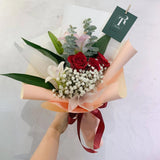 Valentine's Special Roses & Stargazer (Melaka Delivery Only)