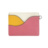 Genuine Leather RFID Card Case - Wave Orange and Pink (Nationwide Delivery)