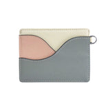 Genuine Leather RFID Card Case - Wave Pink and Grey (Nationwide Delivery)