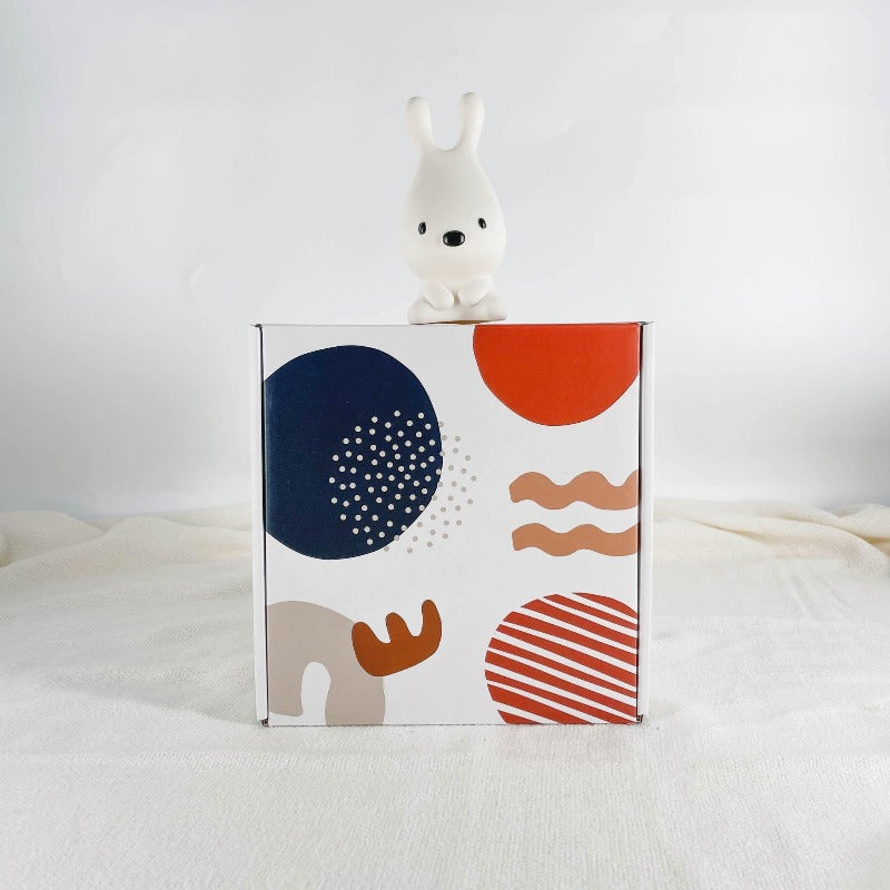 Gift Box Abstract Gift Box - Abstract Art Folded Gift Boxes for Birthday, Wedding, Baby ...