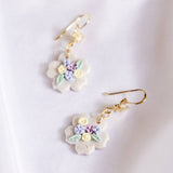 Pastel Pearlescent #5 Polymer Clay Gold Handmade Earring