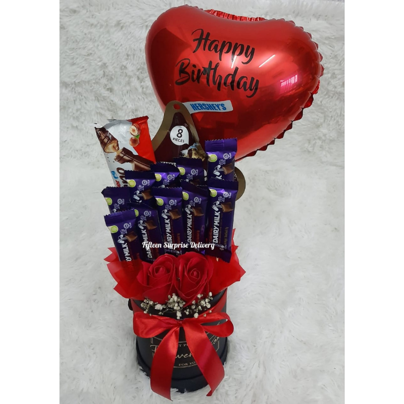 Happy Birthday Chocolate Box Bouquet (Klang Valley Delivery)