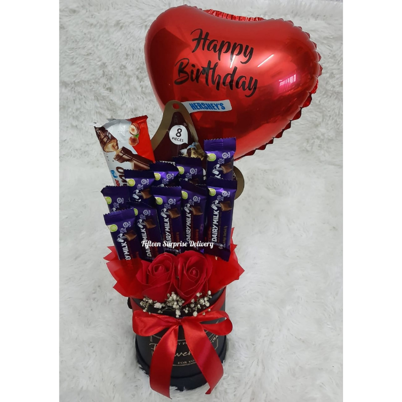 Happy Birthday Chocolate Box Bouquet (Klang Valley Delivery) | Giftr ...