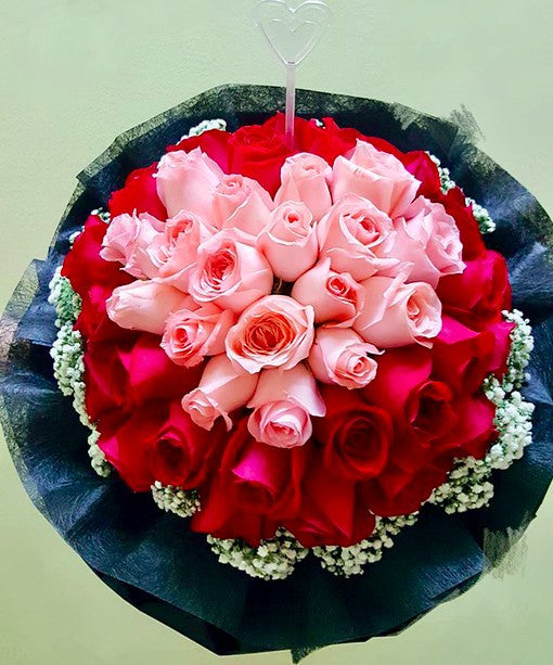 Heart Shaped Roses Bouquet