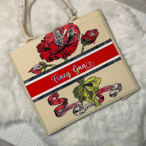 "Bag of Wonders" Personalized Large Book Tote Shopping Bag (Nationwide Delivery)