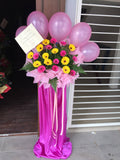 Pink Balloon Fresh Mix Flower Grand Opening Flower Stand