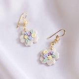 Pastel Pearlescent #5 Polymer Clay Gold Handmade Earring