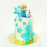 Princess & Snowman Snow White x Blue Theme Cake (Design A)