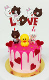 Messaging App Sticker Cartoon Character Design Cake