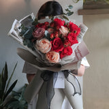 Red Champagne Romance Bouquet (Johor Delivery Only)