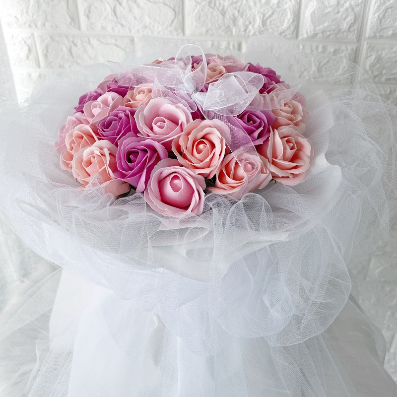 Aurora Rose Bouquet Soap Flower (Melaka Delivery Only) Giftr