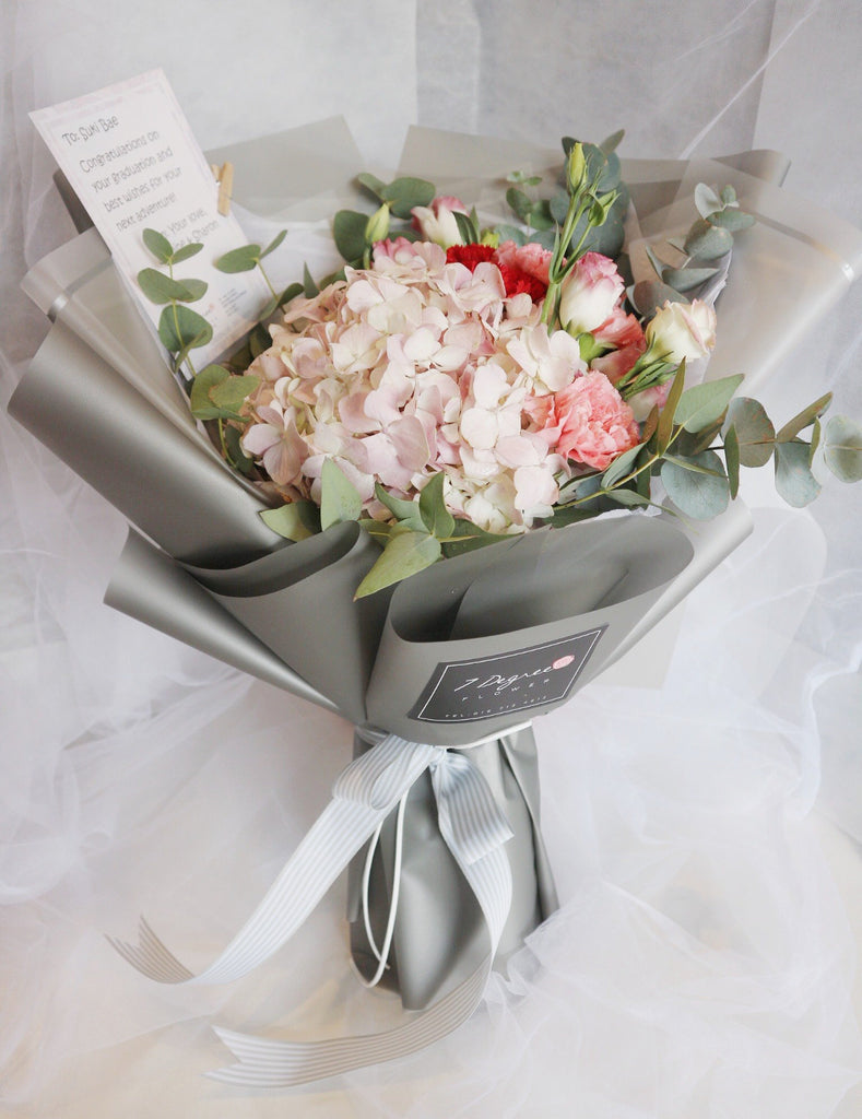 Hydrangeas with Carnations Bouquet