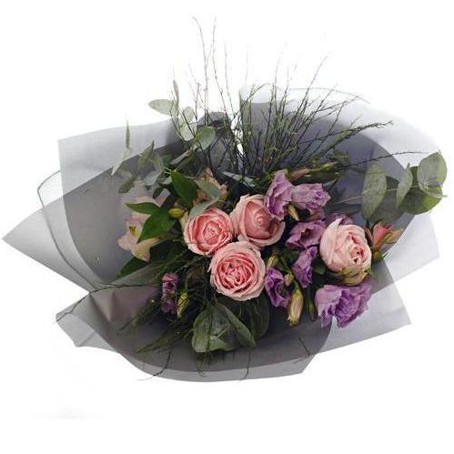 All About Us Roses & Eustomas Bouquet (Valentine's Special)