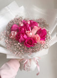 First Love Hot & Light Pink Roses Bouquet
