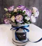 Purple Eustoma Flower Box