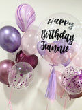 Bubble Balloon Package in purple and pink theme
