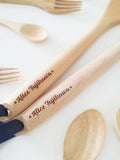 Personalized Wooden Kitchen Utensils (Nationwide Delivery)