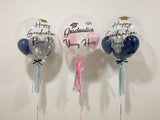 Customised 'Happy Graduation' Bubble Balloon in Blue