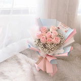 Sweet Pink Roses Bouquet (S)