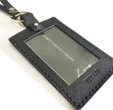 Leather ID Card Holder + Lanyard