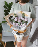 Scentales Minimalist Lilac Rose Flower Bouquet (Beige) | (Klang Valley Delivery)