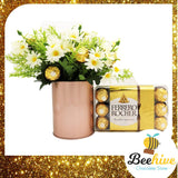 Beehive Chocolate Daisy Table Flowers with Ferrero Rocher | (West Malaysia Delivery Only)