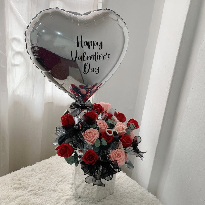 V2023 Galaxy Flower Box ( Soap Flowers ) (Johor Bahru Delivery) Giftr