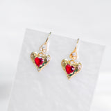 Rogue Red Gem Heart Necklace Earring Set (Nationwide Delivery) - Valentine's Day Flowers & Gifts 2025