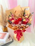Teddy Bear & Flower Special Bouquet (Penang Delivery Only)