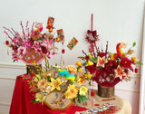 CNY 2024 | [瑞龙纳福] 年宵花盒 Auspicious Dragon collection flower box(Artificial Flower) (Klang Valley Delivery Only)