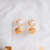 CNY 2024 Blooming Prosperous Pearl Flower Gold Earring (Nationwide Delivery)