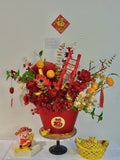 CNY 2024 Prosperity Artificial Flower Arrangement Box (Large) | (Klang Valley Delivery )