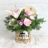 Piccadilly Pink Flower Hat Box (Klang Valley Delivery Only)