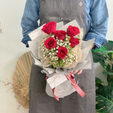 V2023 – Caroline Red Rose Bouquet ( Fresh Flower ) (Johor Bahru Delivery)