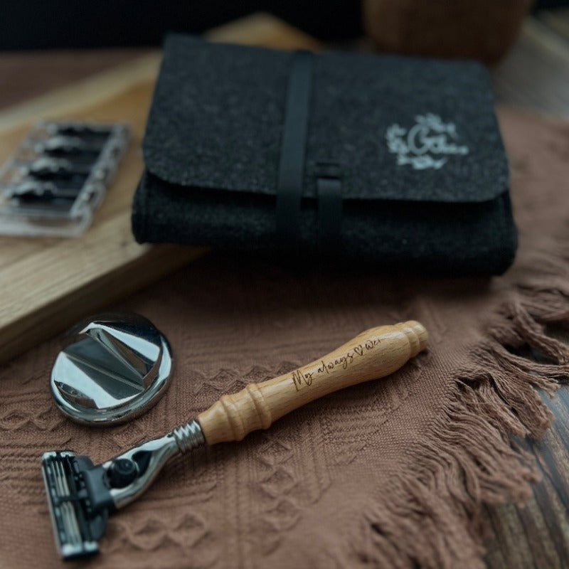 Personalised Wood Razor set (Nationwide Delivery) | Giftr - Malaysia's ...