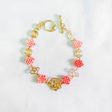 Prosperous Lucky Clover Pink Chinese Knot 如意结 Oriental Bracelet (Nationwide Delivery)