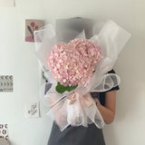 V2023 Blissful Hydrangea Bouquet – Pink / Blue (Fresh Flower) (Johor Bahru Delivery)