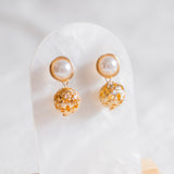 CNY 2024 Blooming Prosperous Pearl Flower Gold Earring (Nationwide Delivery)