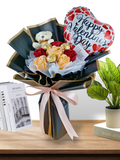 Soap Rose Ferrero Rocher With Balloon Bouquet Artificial Flower (Klang Valley Delivery)