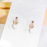 Cute Bunny Rabbit Pearl Earring [Nationwide Delivery]