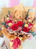 Teddy Bear & Flower Special Bouquet (Penang Delivery Only)