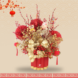 CNY Hamper 2024 - Golden Dazzle Chinese New Year Flower Box  (Klang Valley Delivery)