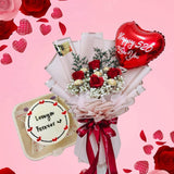 Valentine's Day 2023 Miss You! Bouquet With Lovely Bento Cake (Artificial Flower) (Penang Delivery Only)
