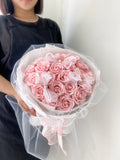 Artificial Flower Pink soap rose bouquet (Klang Valley Delivery)