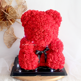 Teddy Red Rose Bear Soap Flower (Klang Valley Delivery)