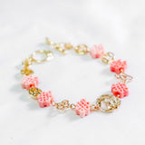 Prosperous Lucky Clover Pink Chinese Knot 如意结 Oriental Bracelet (Nationwide Delivery)