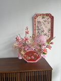 CNY 2024  Lantern Pink Flower Box (Artificial Flower) (Klang Valley Delivery)