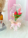 Tulips In Balloon (Artificial Flower) (Penang Delivery Only)
