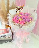 Soap Flower Bouquet- Pinky (Artificial Flower) | (Penang Delivery Only)