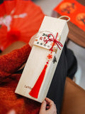 CNY 2024 - Customised Mini Red Wine Wooden Gift Box  (West Malaysia Delivery)